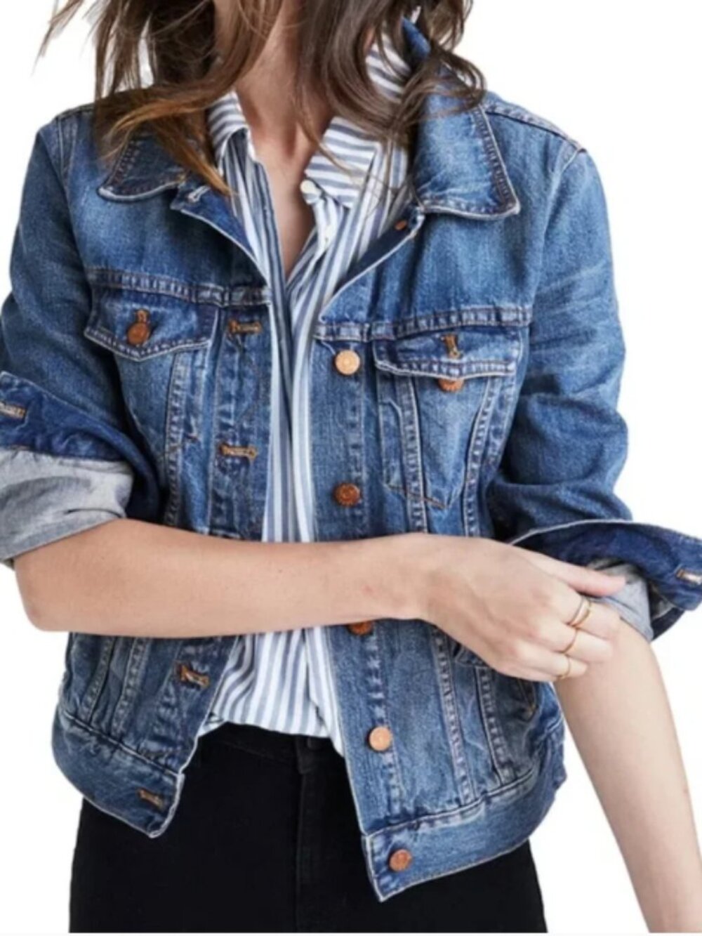 Madewell The Jean Jacket, Classic Pinter Wash, Trucker Denim - Women Small